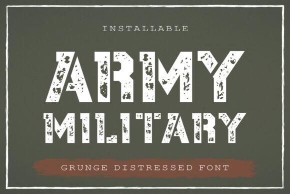 Army Military: The Bold Typeface for Tactical Branding and Gritty Design