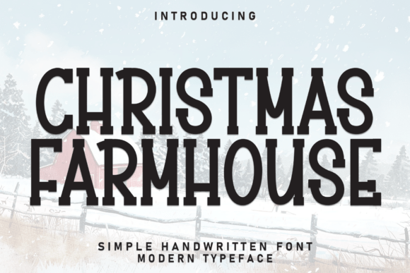 Christmas Farmhouse Font: A Handwritten Charm for Creative Projects